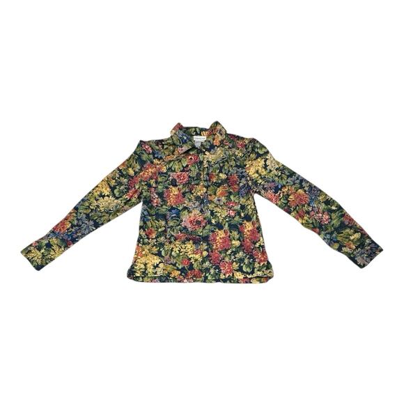 Coldwater Creek Tops - Coldwater Creek Women's M Button LS Multicolor Floral Shirt All Over Prints